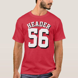 T-shirt Conception rouge et blanche cardinale du Jersey de