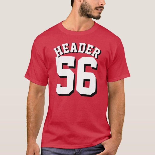 T-shirt Conception rouge et blanche cardinale du Jersey de (Devant)