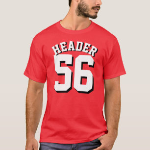T-shirt Conception rouge et blanche du Jersey de sports