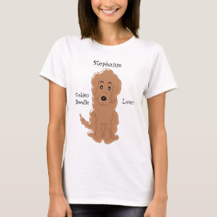 T-shirt Conception rouge personnalisée de chien de