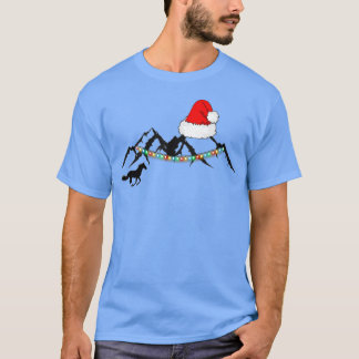 T-shirt Conception sans relâche Lumières Noël Cheval Père 