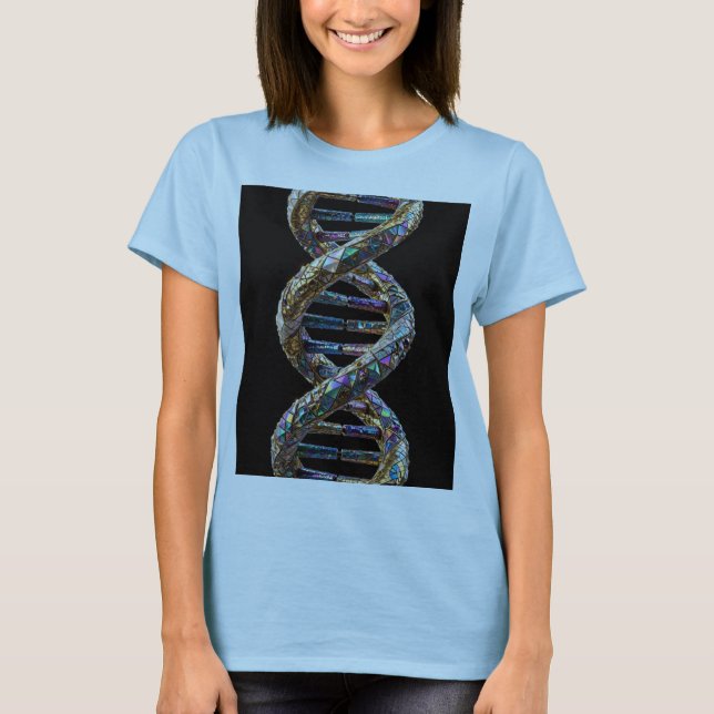 T-shirt Conception scientifique de luxe en or et perle iri (Devant)