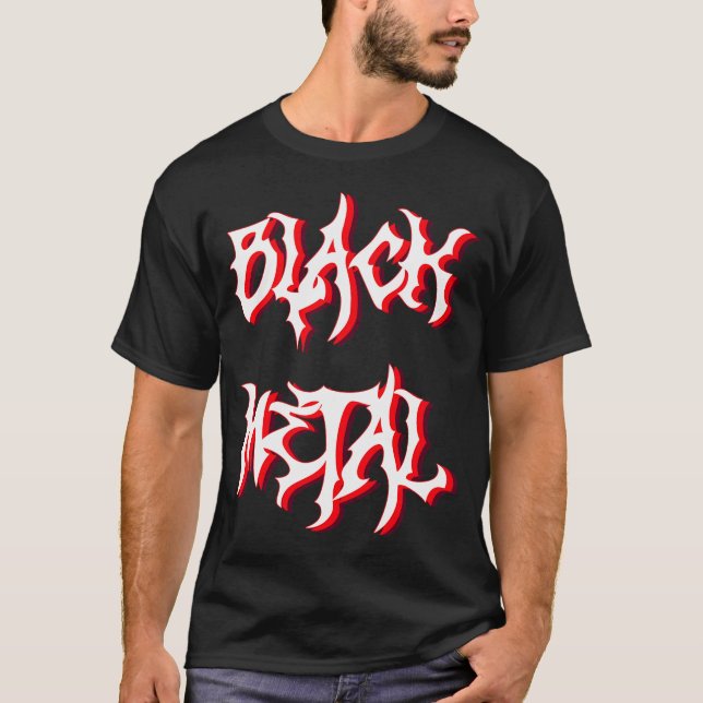 T-shirt Conception Simple de Black Metal (Devant)