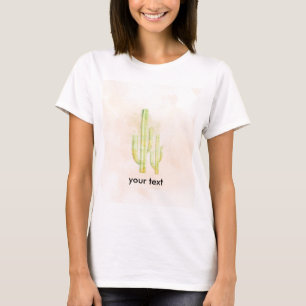 T-shirt Conception simple de cactus d'aquarelle sud-ouest