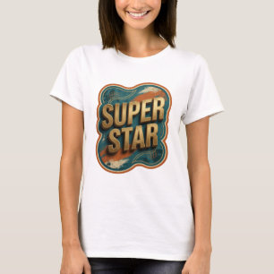 T-shirt Conception SUPER STAR en Or Propre