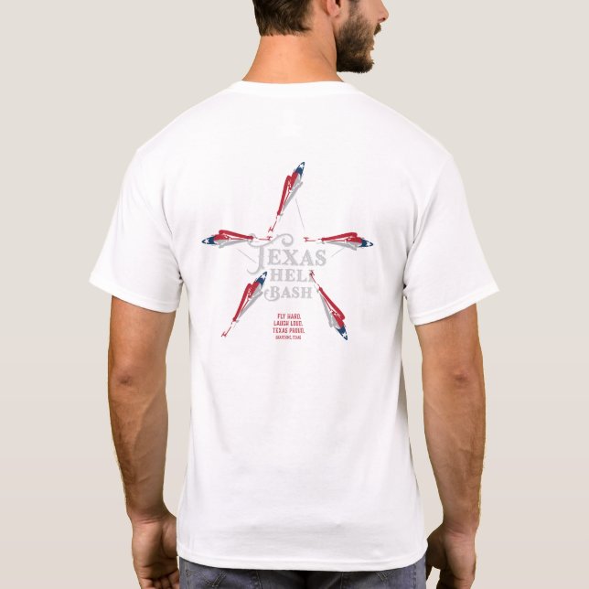 T-shirt Conception Texas Heli Bash 4. Gris (Dos)