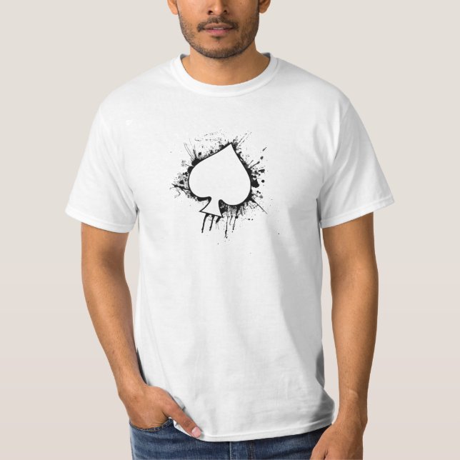 T-shirt conception tribale d'as de pique (Devant)