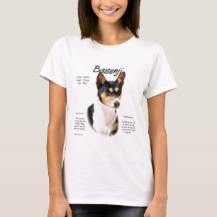 T-shirt Conception (tricolore) d'histoire de Basenji