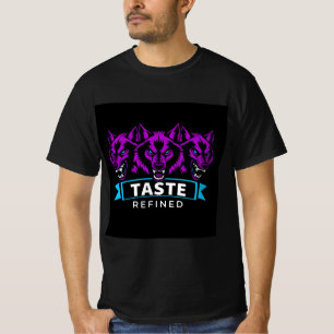 T-shirt Conception Triple Loup Soulignant la Force