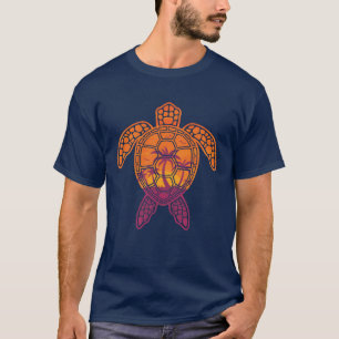 T-shirt Conception Tropicale de la tortue de mer coucher d