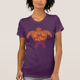 T-shirt Conception tropicale de tortue de mer de coucher