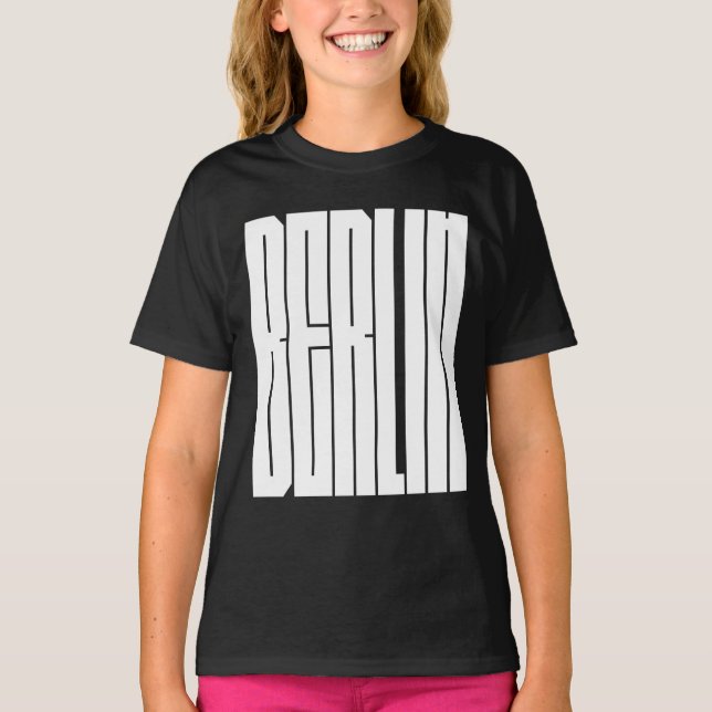 T-shirt conception typographique de la ville de Berlin (Devant)