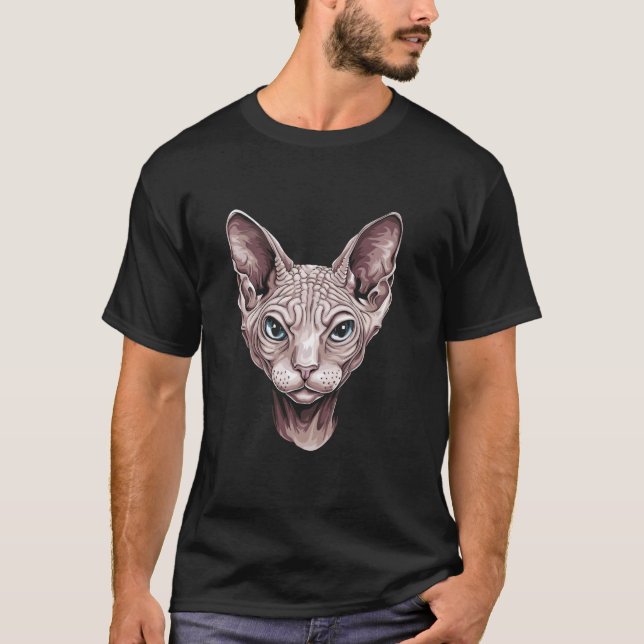 T-shirt Conception unique pour les amateurs de chat Sphynx (Devant)