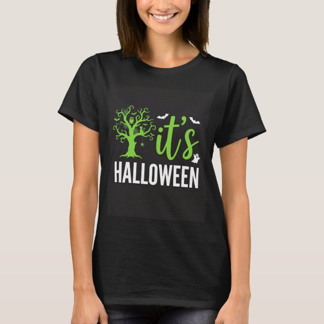T-shirt Conception vectorielle d'arbres de chauves-souris  (Devant)