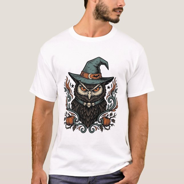 T-shirt Conception vectorielle de chapeau de sorcière de h (Devant)