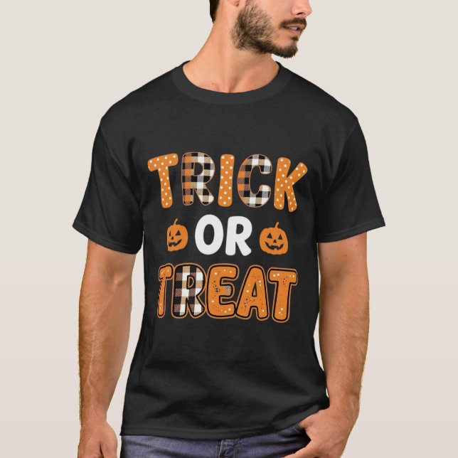 T-shirt Conception vectorielle de citrouille Halloween Tri (Devant)