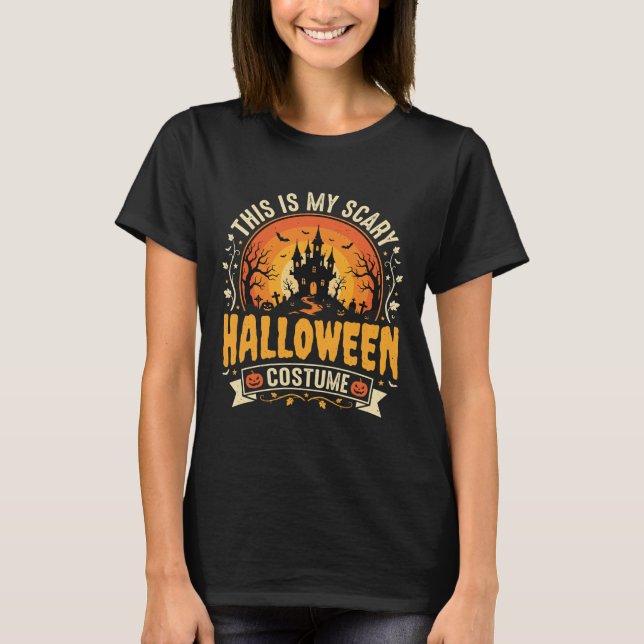 T-shirt Conception vectorielle de costume effrayant pour H (Devant)