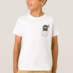 T-shirt Conception vectorielle Ninja I de poche mignonne