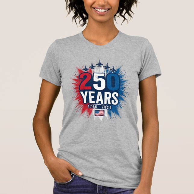 T-shirt Conception vectorielle pour le 250e anniversaire d (Devant)