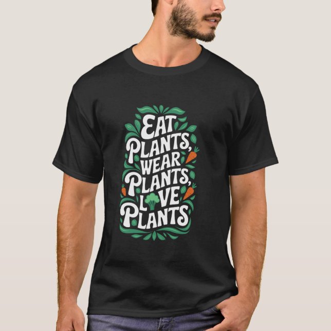 T-shirt Conception Véganisme à Base de Plantes Nourriture  (Devant)