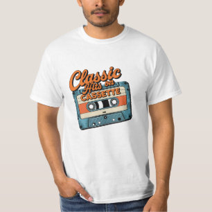 T-shirt Conception vintage à thème de la casette