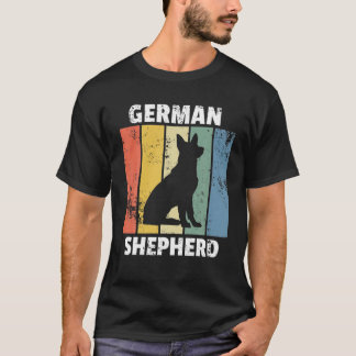 T-shirt Conception Vintage de chien rétro berger allemand