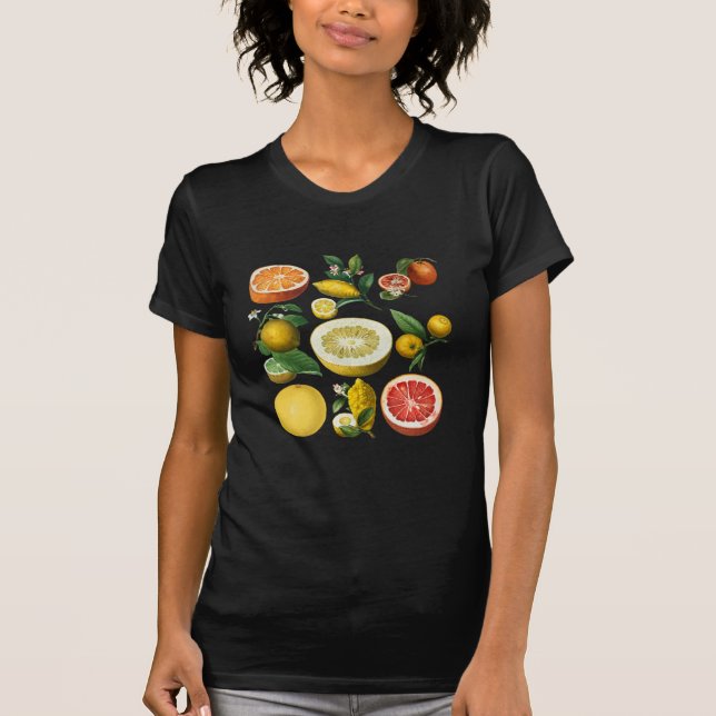 T-shirt Conception vintage de fruits d'agrumes (Devant)