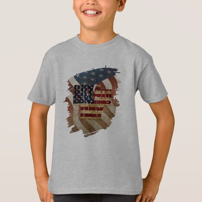 T-shirt Conception vintage de la fête d'indépendance du 4  (Devant)