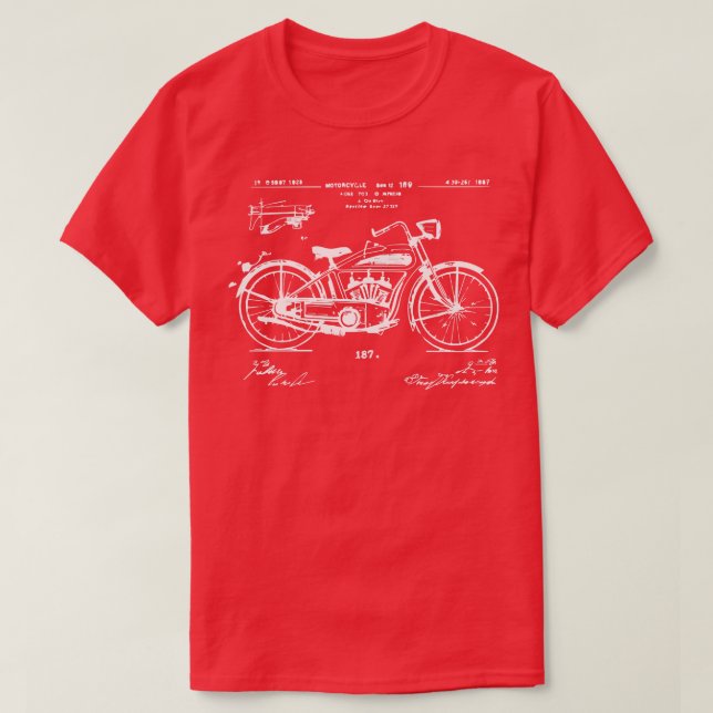 T-shirt Conception vintage de motocyclette (Design devant)