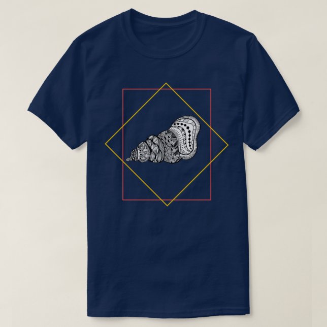 T-shirt Conception vintage du coquillage (Design devant)