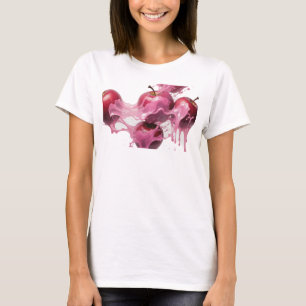 T-shirt Conception visuelle abstraite rose tendance Apple