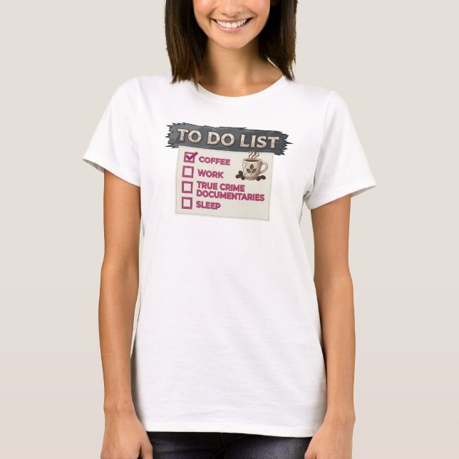 T-shirt Conception visuelle CRIME VRAI CAFÉ Or Épuré (Devant)