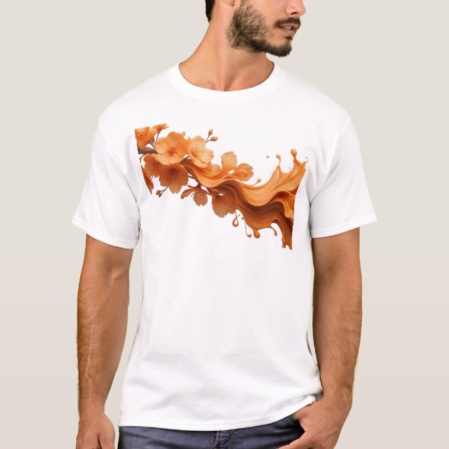 T-shirt Conception visuelle de FLEUR ABSTRAITE accrocheuse (Devant)