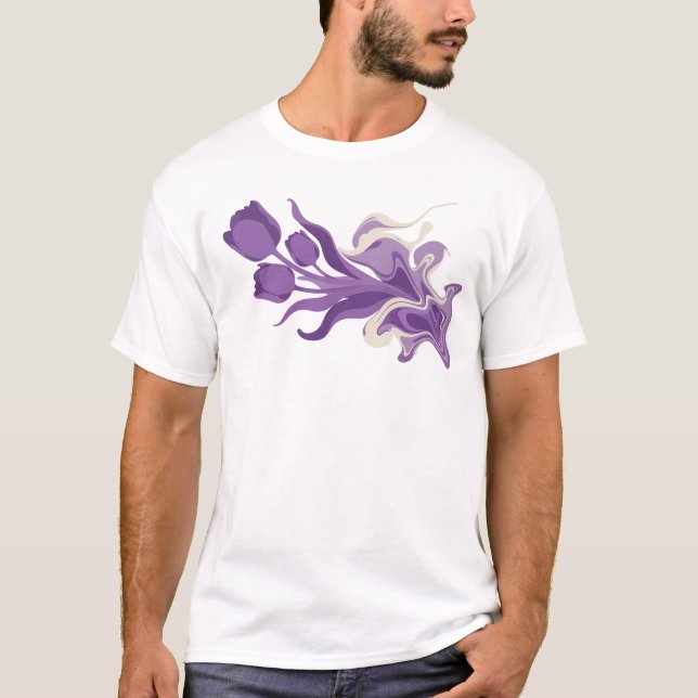 T-shirt Conception visuelle de FLEUR ABSTRAITE fantaisiste (Devant)