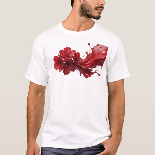 T-shirt Conception visuelle de FLEUR ABSTRAITE saisissante (Devant)