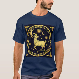 T-shirt Conception Zodiaque Capricorne Doré