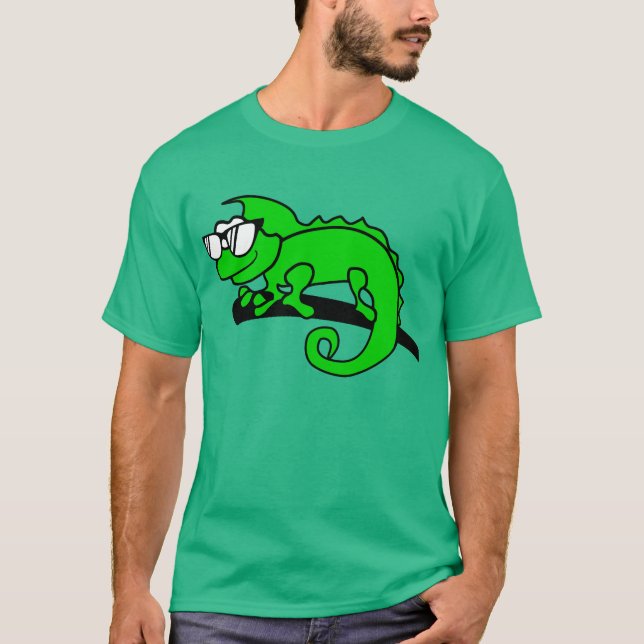 T-shirt Conceptions d'animal de cool de hippie de caméléon (Devant)