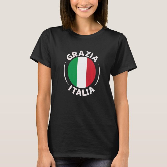 T-shirt Conceptions de drapeau italien pour tous les Itali (Devant)
