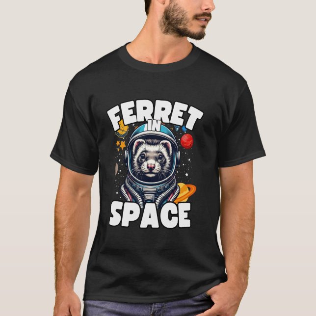 T-shirt Conceptions de l'amant de furet Furet dans l'espac (Devant)