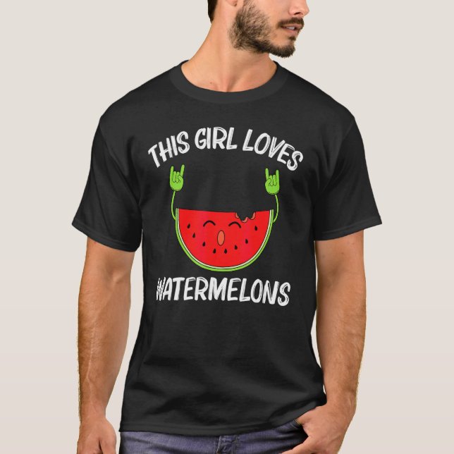 T-shirt Conceptions De Pastèque Pour Les Filles Enfants Ét (Devant)