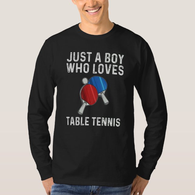 T-shirt Conceptions de ping-pong pour garçons Enfants joue (Devant)