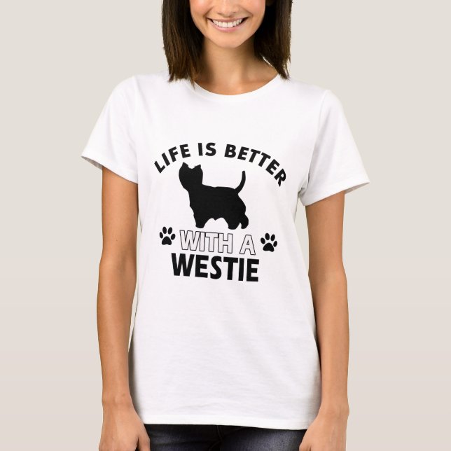 T-shirt Conceptions de race de chien de Westie (Devant)