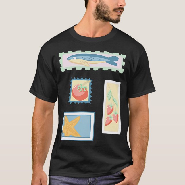T-shirt Conceptions de style de tampon Pastel (Devant)