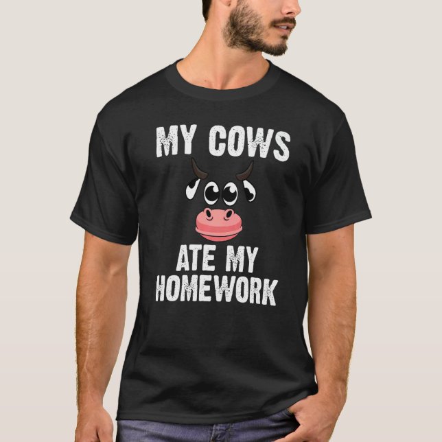 T-shirt Conceptions de vache Enfants Tout-petits Élevage d (Devant)
