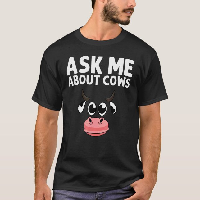 T-shirt Conceptions De Vache Pour Hommes Femmes Élevage De (Devant)