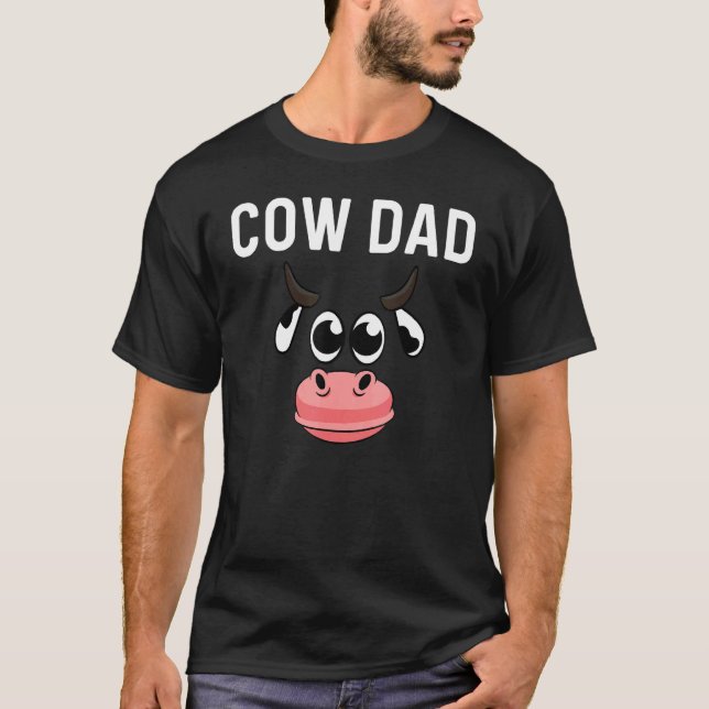 T-shirt Conceptions de vache pour papa hommes élevage de b (Devant)