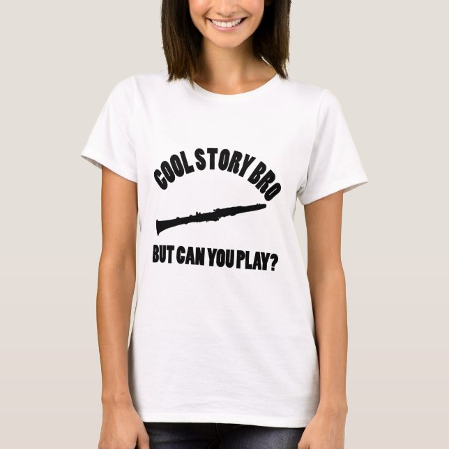 T-shirt Conceptions de vecteur de clarinette (Devant)