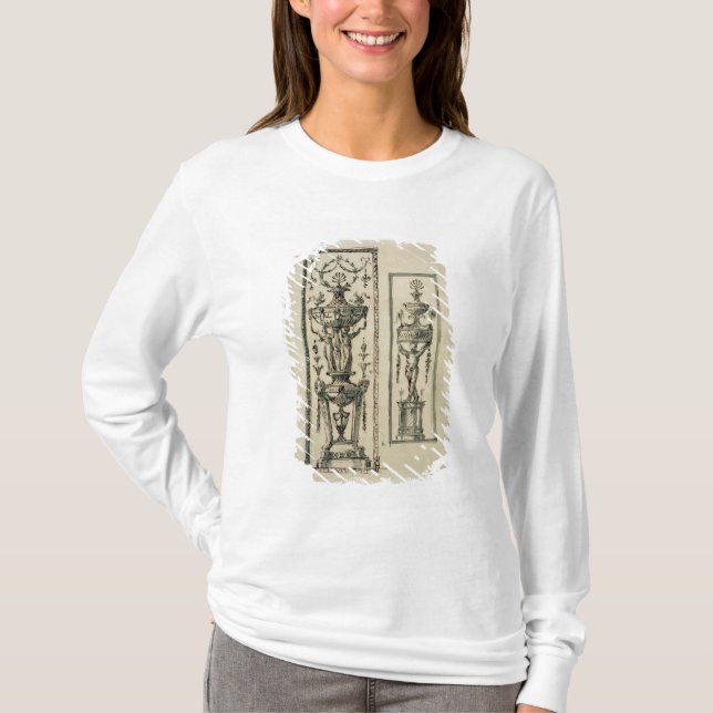 T-shirt Conceptions esquissées pour les panneaux fleuris (Devant)