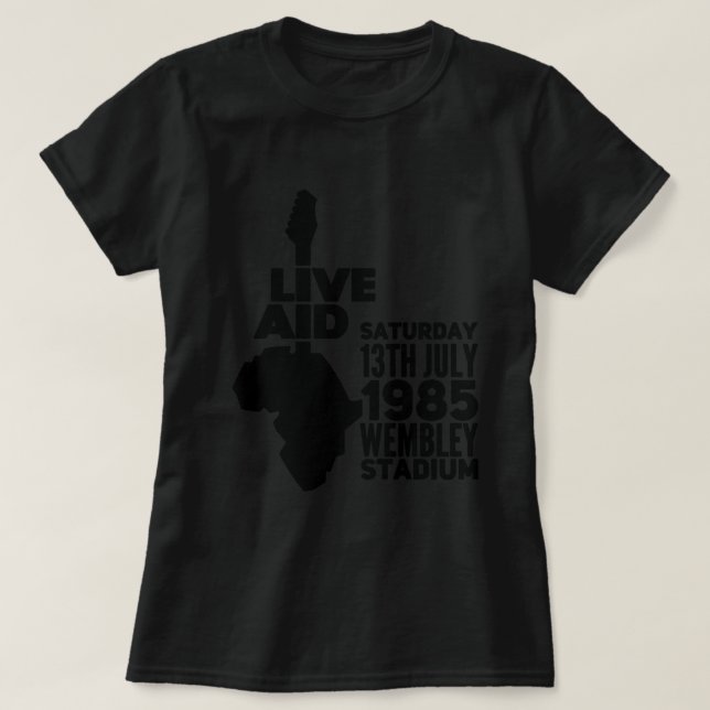 T-shirt Concert de musique rock Live Aid en 1985 (Design devant)