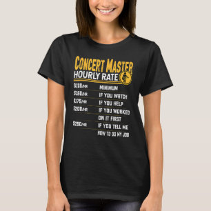 T-shirt Concert Master Horaire Taux Concert Expert Musicia